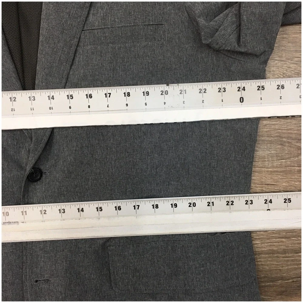 EDDIE BAUER Mens Performance Blazer‎ Sport Coat Casual Jacket Size 48T Gray Suit